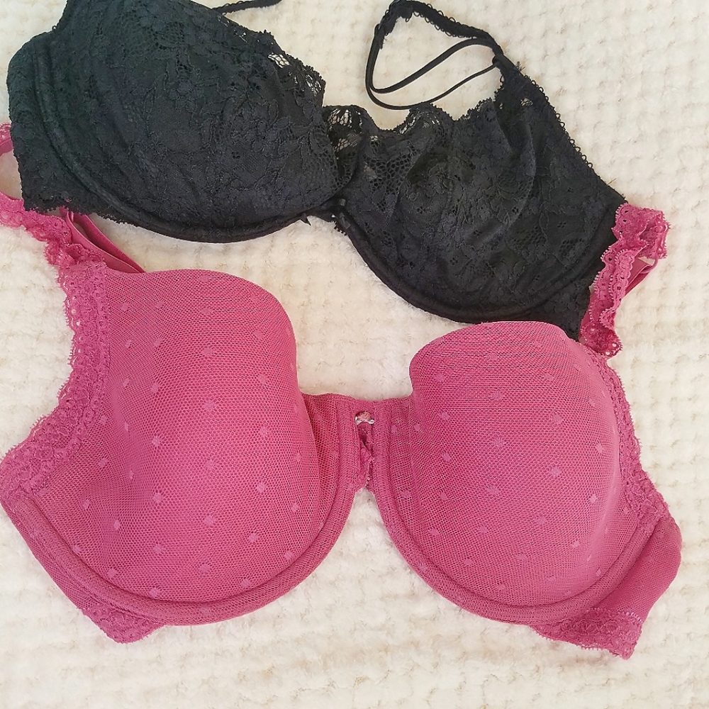 GAPBODY Black and Pink Bras Sz 36C